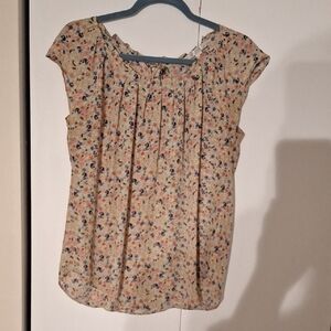 LC Lauren Conrad Multicolor Floral Blouse